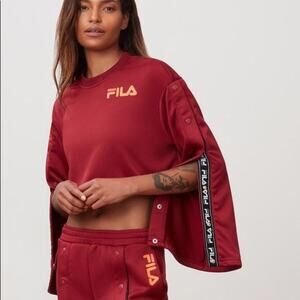 Fila Aurora Flared Crop Sweatshirt XS